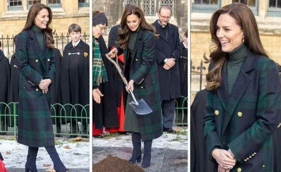 Kate is terrific in tartan as she honours Queen Elizabeth II
