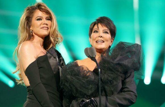 Khloé Kardashian and Mom Kris Jenner Twin in Suits to Accept Reality TV Awards