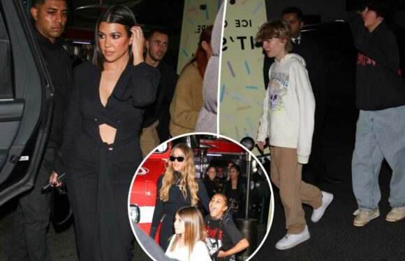 Kourtney Kardashian, Scott Disick reunite for Mason’s 13th birthday bash