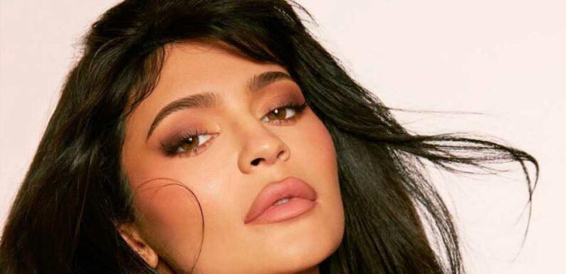 Kylie Jenner shows off her shrinking lips in sultry new snap as she nearly busts out of belted low-cut pink leather top | The Sun