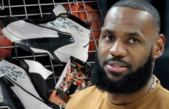 LeBron James' Signed Jordans From 1st H.S. Title Game Hitting Auction