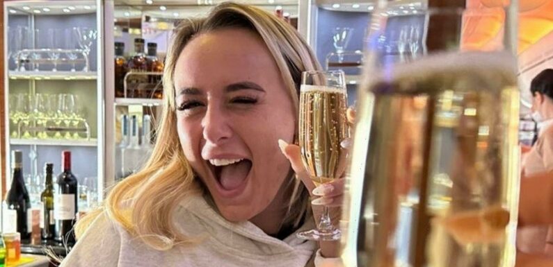 Love Island BFFs Millie and Chloe’s holiday off to a boozy start with 5 champagnes at airport
