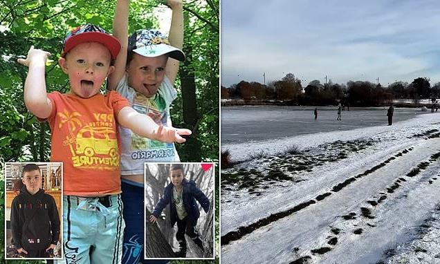 Madness! 17 including father with young toddler caught on frozen lake