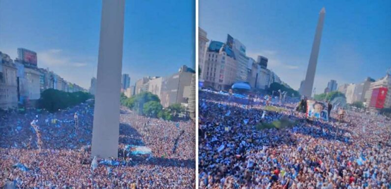 Massive World Cup Party In Streets Of Buenos Aires Captured On Wild Drone Video