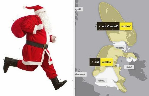 Met Office severe weather warning bears striking resemblance to SANTA