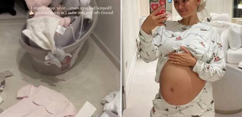 Molly Mae Hague drops huge hint she's giving birth any day now as she packs hospital bag and mum comes to stay | The Sun