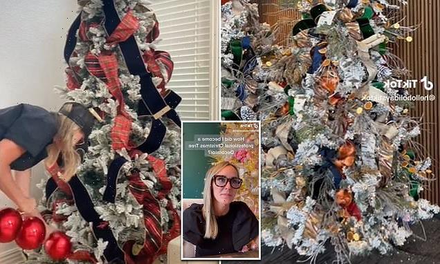 Mom reveals she quit her job to become a professional tree decorator