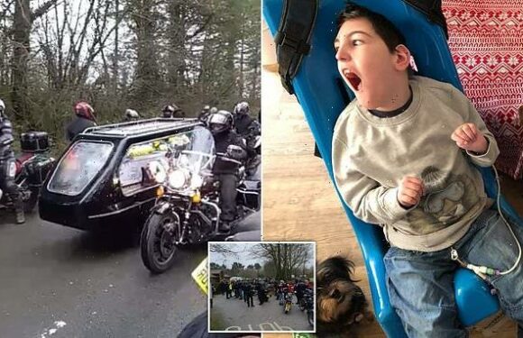 More than 1,000 bikers escort 12-year-old boy on his final journey