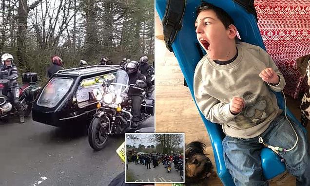 More than 1,000 bikers escort 12-year-old boy on his final journey