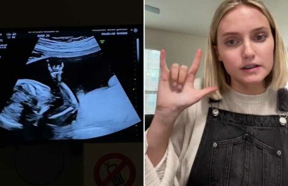 Mum-to-be left in tears as she spots baby’s sweet gesture during scan – and it’s got other people crying too | The Sun