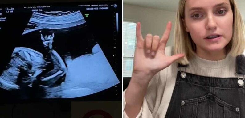 Mum-to-be left in tears as she spots baby’s sweet gesture during scan – and it’s got other people crying too | The Sun
