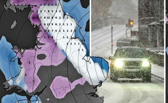 New maps show huge snow risk heading for the UK in days