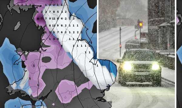New maps show huge snow risk heading for the UK in days