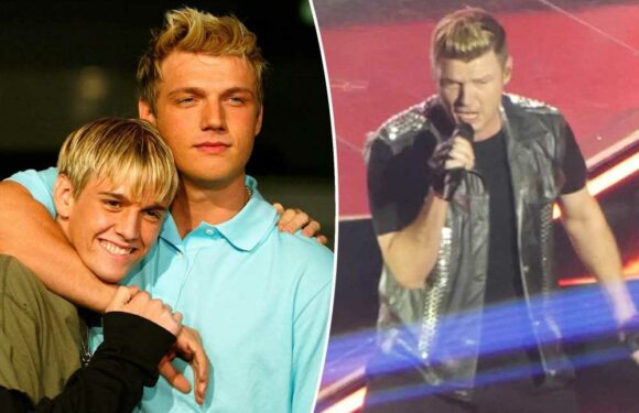 Nick Carter says it was emotional to get on stage after brother Aarons death