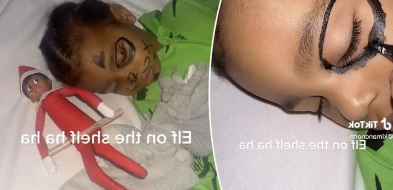 North West draws all over 3-year-old brother Psalm’s face in holiday prank