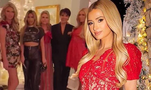 Paris Hilton spins tunes for Kim Kardashian and mom at Hilton party