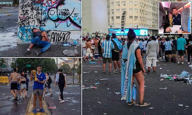 Piles of litter coat Buenos Aires streets after World Cup celebrations