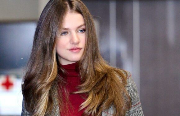 Princess Leonor looks so grown up wearing Queen Letizias earrings