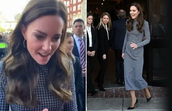Princess of Wales greets crowds of well-wishers outside Harvard