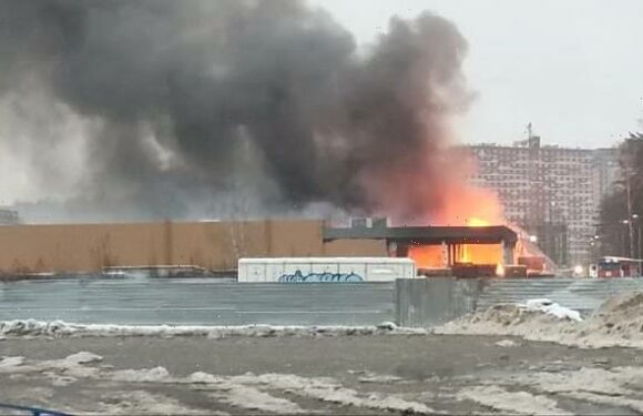 Second Russian shopping mall is destroyed by mystery fire
