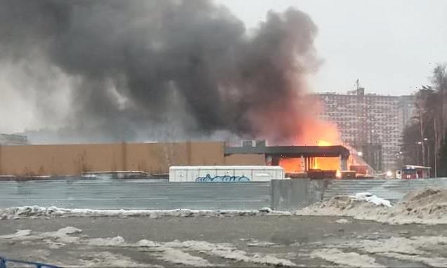 Second Russian shopping mall is destroyed by mystery fire