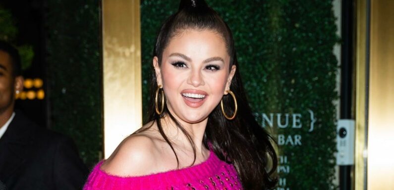 Selena Gomez Nails the Barbiecore Trend in a Hot Pink Miniskirt and 7-Inch Platforms