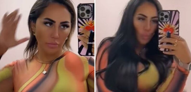 Sophie Kasaei reveals her real hair after having hair extensions removed | The Sun