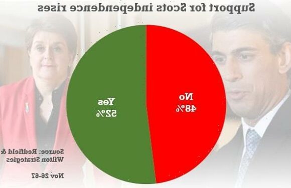 Support for Scots independence hits 52% after Sturgeon's court defeat