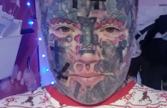 Tattoo addict forced to watch childs nativity from window due to extreme look