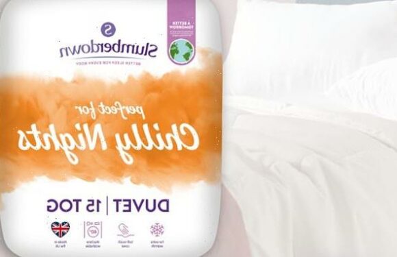 The 'super warm' Slumberdown Chilly Nights 15 Tog duvet is on sale