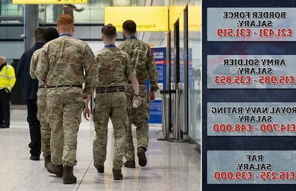 The troops standing in for Border Force get as little as £14,700