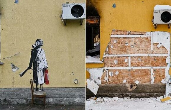 Thieves steal Banksy mural from building in war torn Ukraine