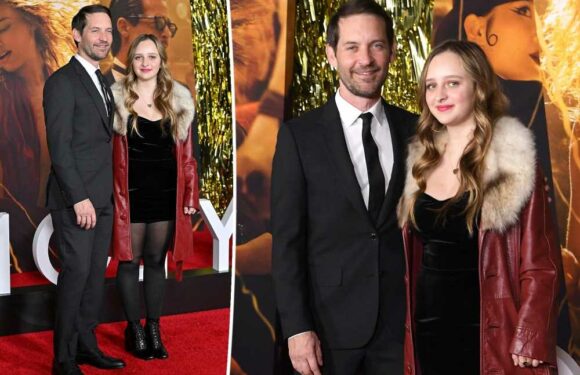 Tobey Maguire brings daughter Ruby, 16, to Babylon premiere