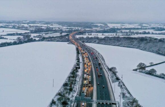UK weather – Travel chaos on snowy & icy roads after thousands left without power -while train strikes bring more misery | The Sun