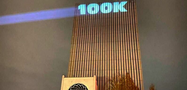 Ukraine mocks Putin by beaming grim Russian death toll milestone onto skyscraper