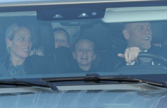 Zara and Mike Tindall and their beaming children attend Royal lunch at Windsor