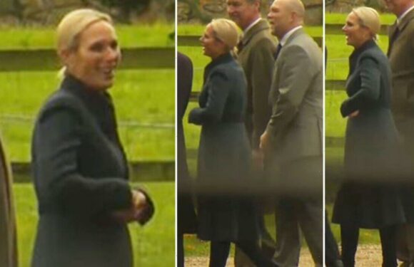 Zara makes outfit change into classic grey coat for Christmas Day