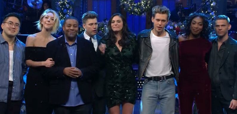 ‘SNL Host Austin Butler And Cast Serenade The Departing Cecily Strong With Blue Christmas