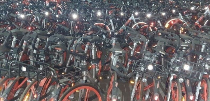 1300 share bikes abandoned in Sydney warehouses never even ridden