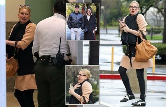 Alice Evans LAUGHS outside LA court after refusing to show up