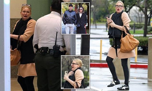 Alice Evans LAUGHS outside LA court after refusing to show up