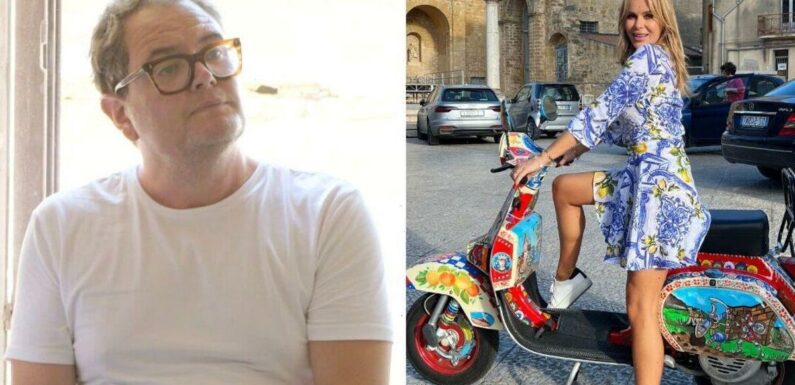 Amanda Holden and Alan Carr suffered injuries filming Italian Job