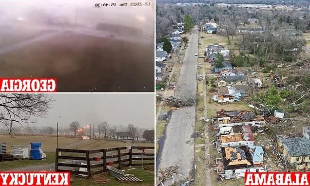 At least NINE killed by 30 tornados in Alabama, Georgia and Kentucky