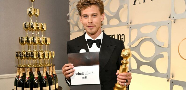 Austin Butler trolled for fake Elvis Presley voice when accepting Golden Globe Award