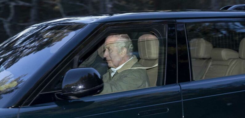 Charles looks serious before getting back to work today for his first engagement since Harry's explosive book claims | The Sun