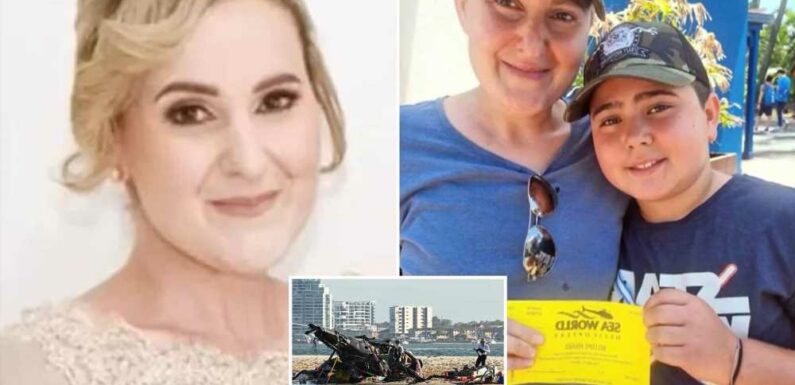 Chilling final photo of mum killed in Sea World helicopter crash shows her & son, 10, holding ticket for chopper ride | The Sun