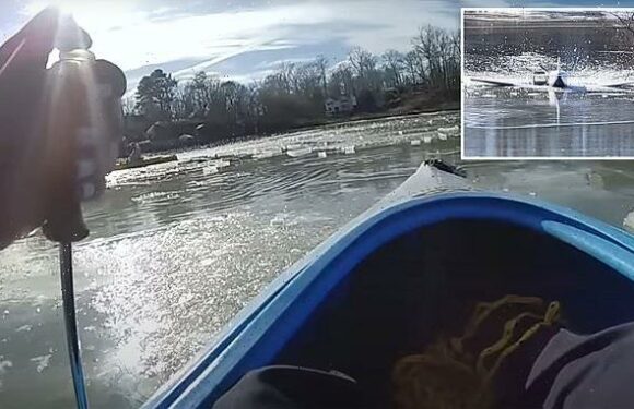 Cop in kayak uses SCREWDRIVER to rescue pilot who crashed