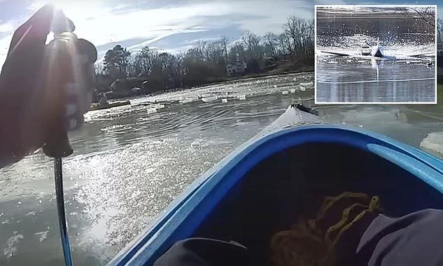 Cop in kayak uses SCREWDRIVER  to rescue pilot who crashed