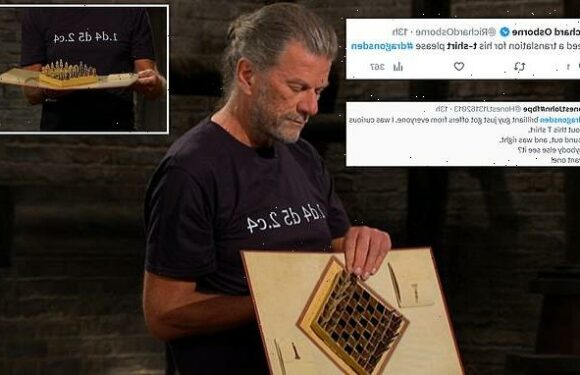 Dragon's Den viewers go wild for entrepreneur with equation on t-shirt