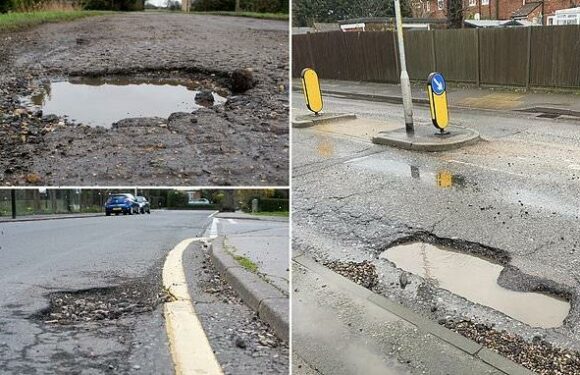 Drivers warned to expect more potholes due to rain and sub-zero blast